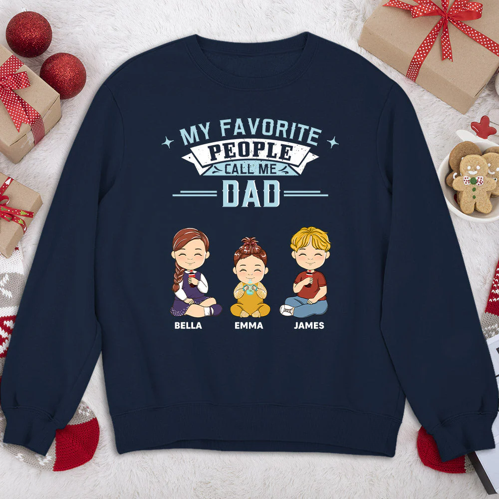 My Favorite People Call Me Dad - Personalized Custom Shirt - Image 5
