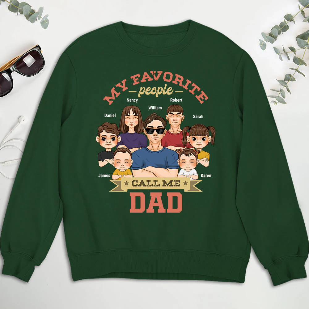 My Favorite People Call Me Daddy- Personalized Custom Shirt - Image 3