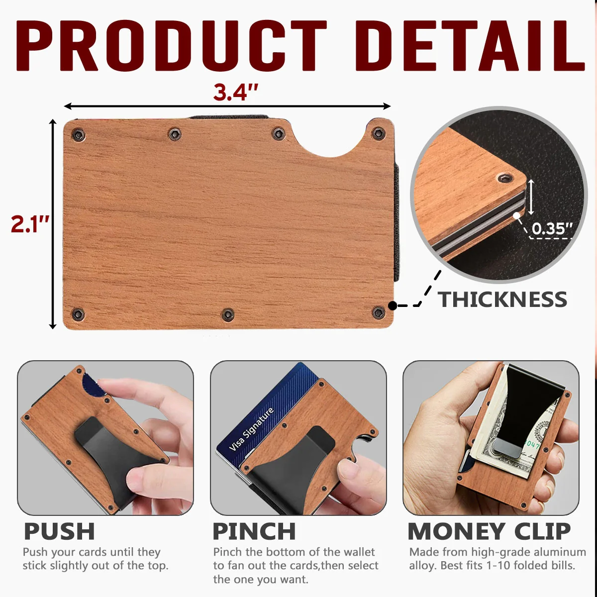 My Favorite People Call Me - Personalized Custom Engraved Wooden Card Holder - Image 6