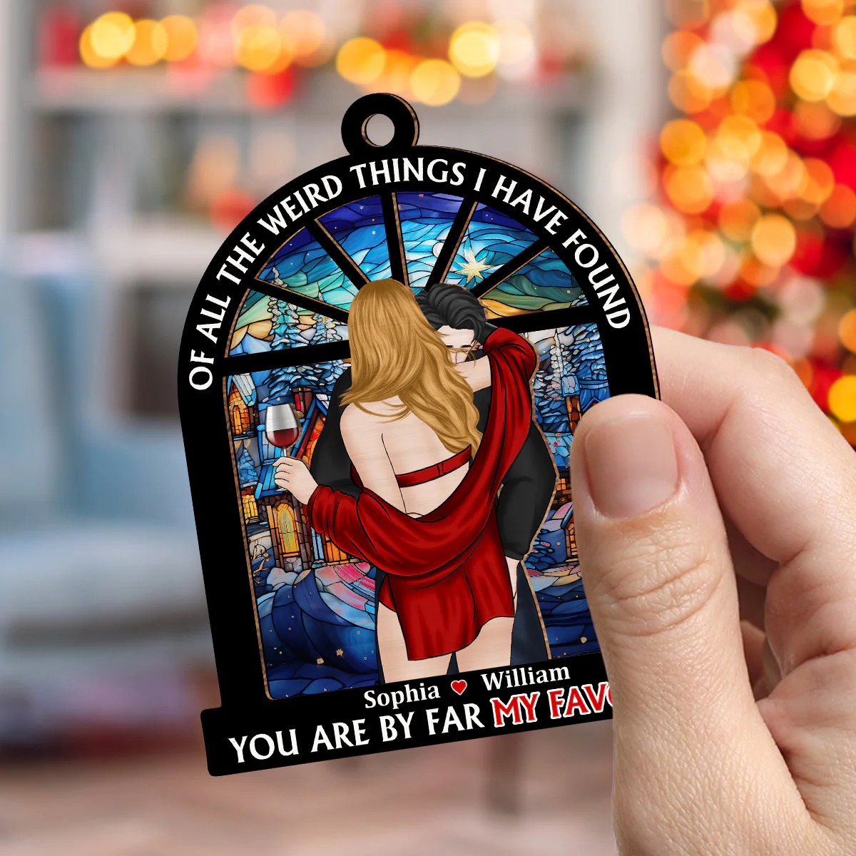 My Favorite - Personalized Custom Suncatcher Ornament - Image 5