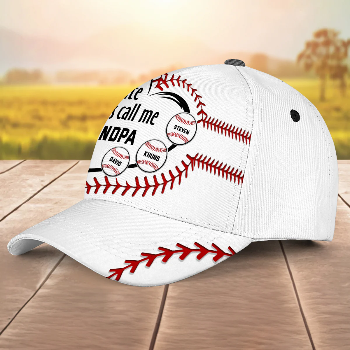 My Favorite Player Call Me Grandpa Dad - Personalized Custom Classic Cap - Image 5