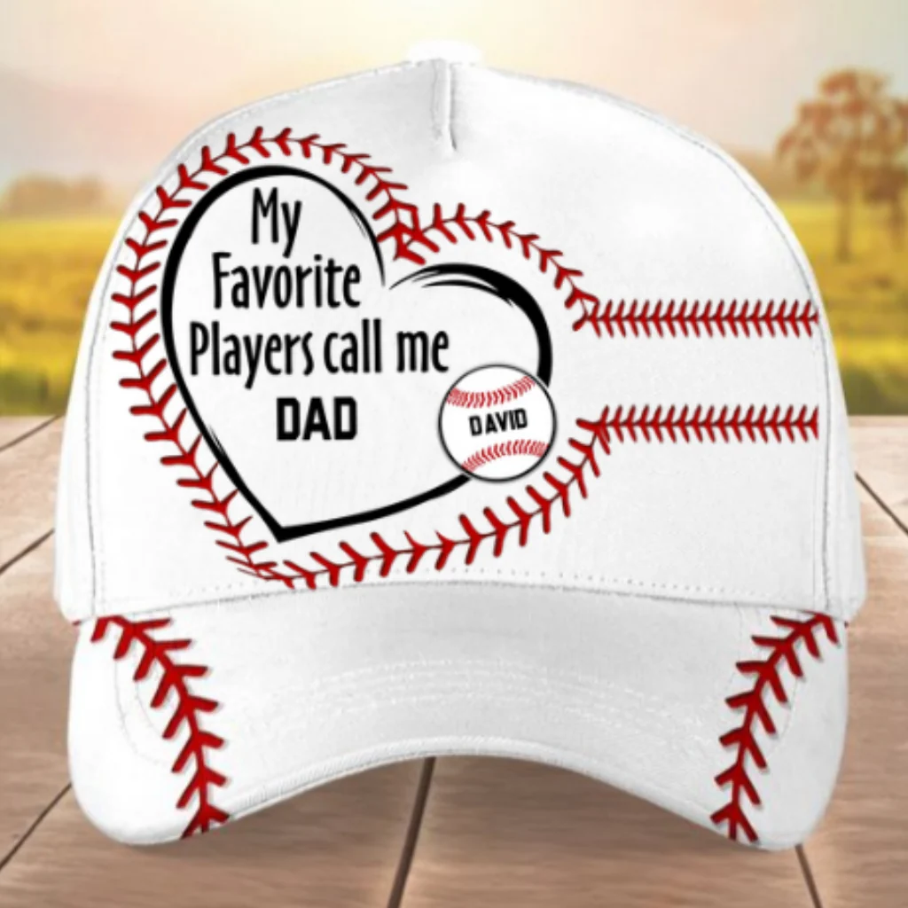 My Favorite Player Call Me Grandpa Dad - Personalized Custom Classic Cap - Image 7