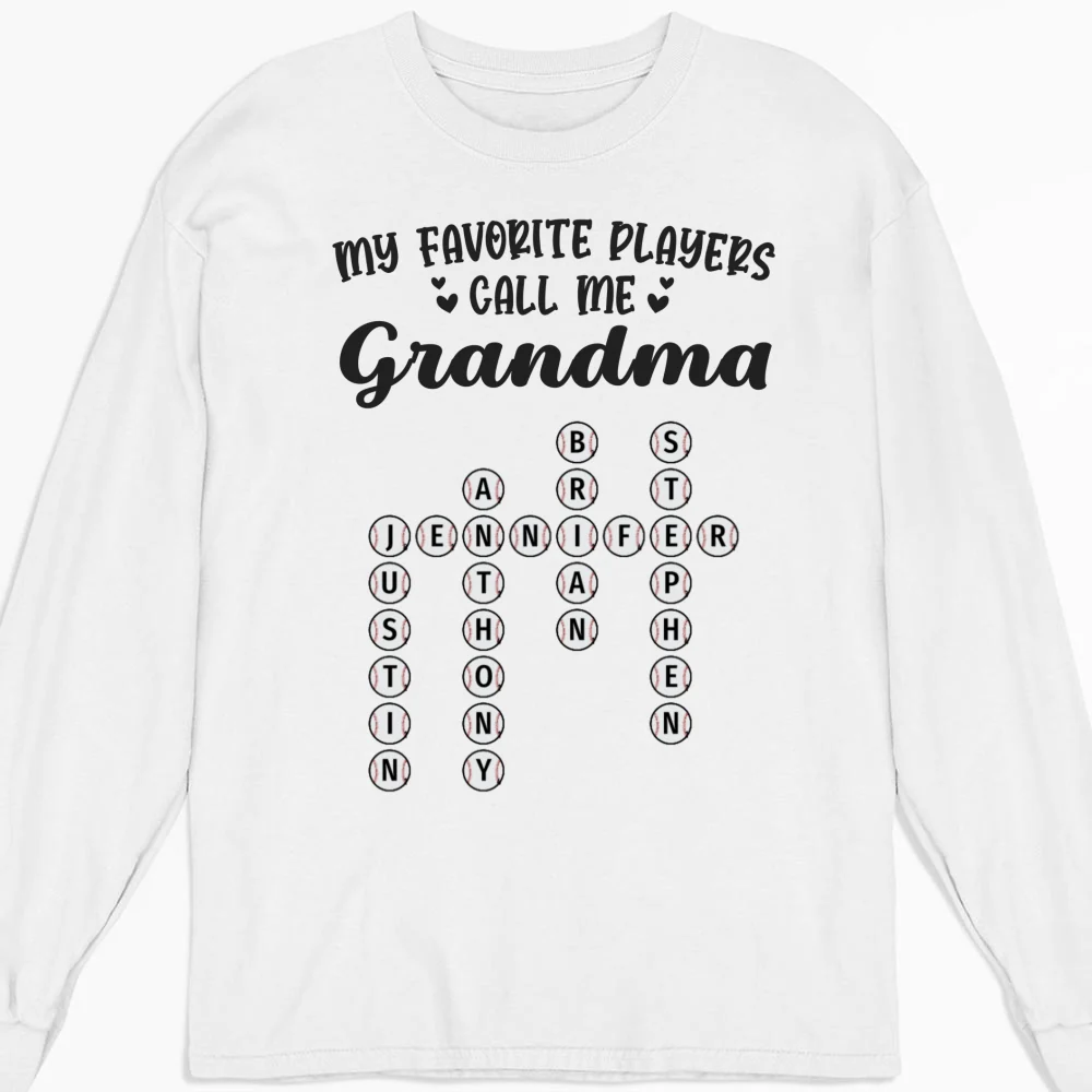 My Favorite Players Call Me Nana Crossword - Personalized Custom Shirt - Image 10