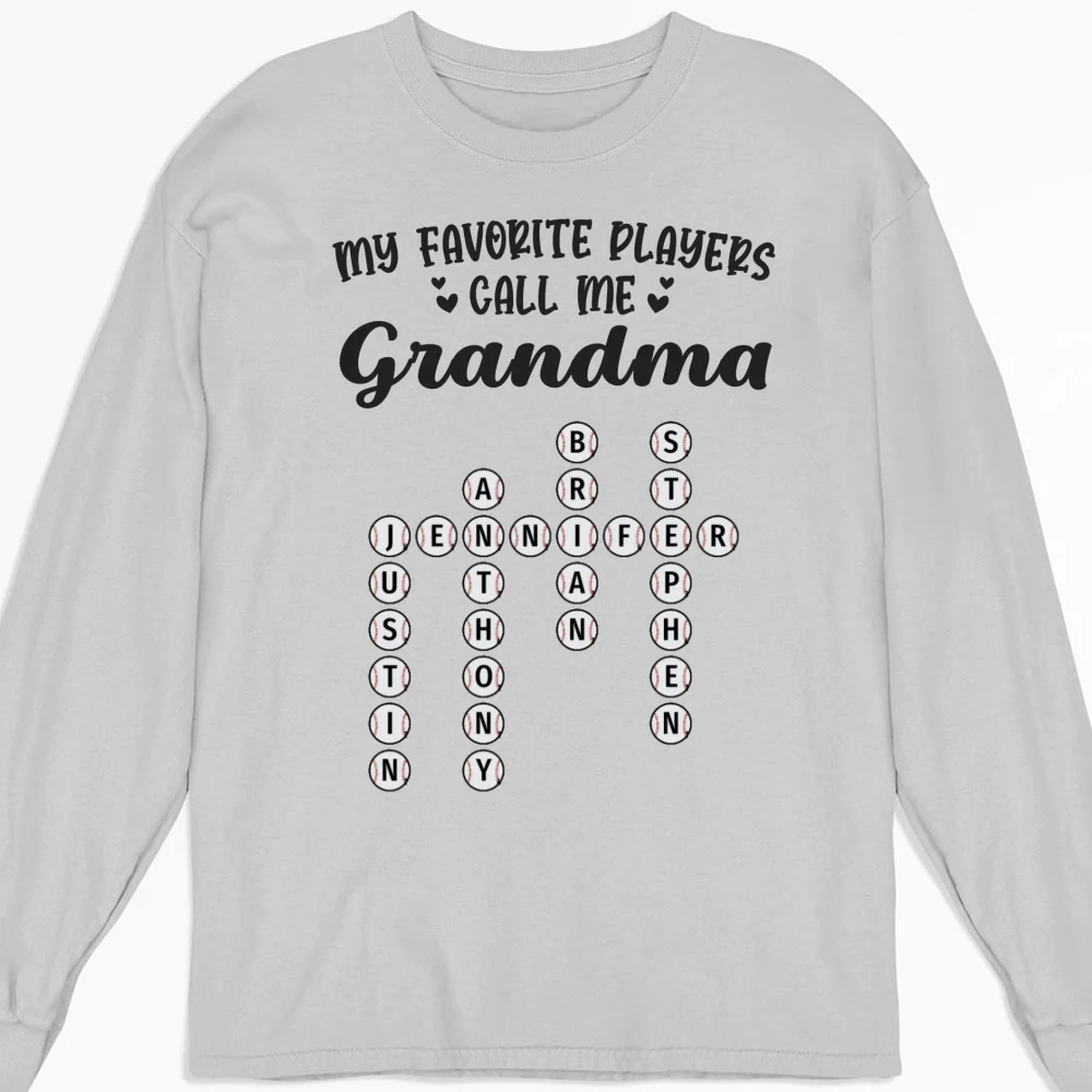 My Favorite Players Call Me Nana Crossword - Personalized Custom Shirt - Image 11