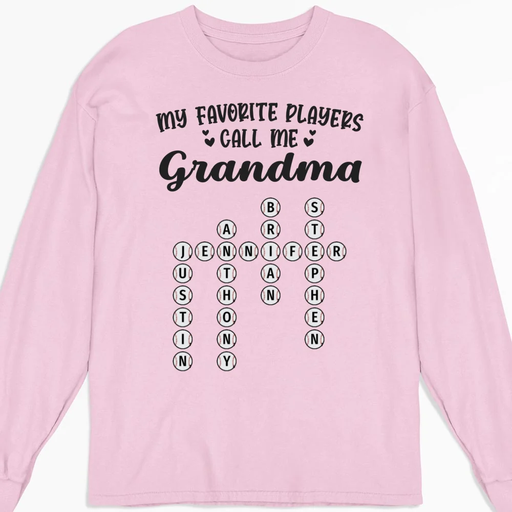 My Favorite Players Call Me Nana Crossword - Personalized Custom Shirt - Image 12