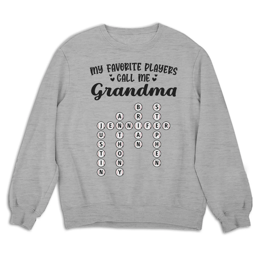 My Favorite Players Call Me Nana Crossword - Personalized Custom Shirt - Image 14