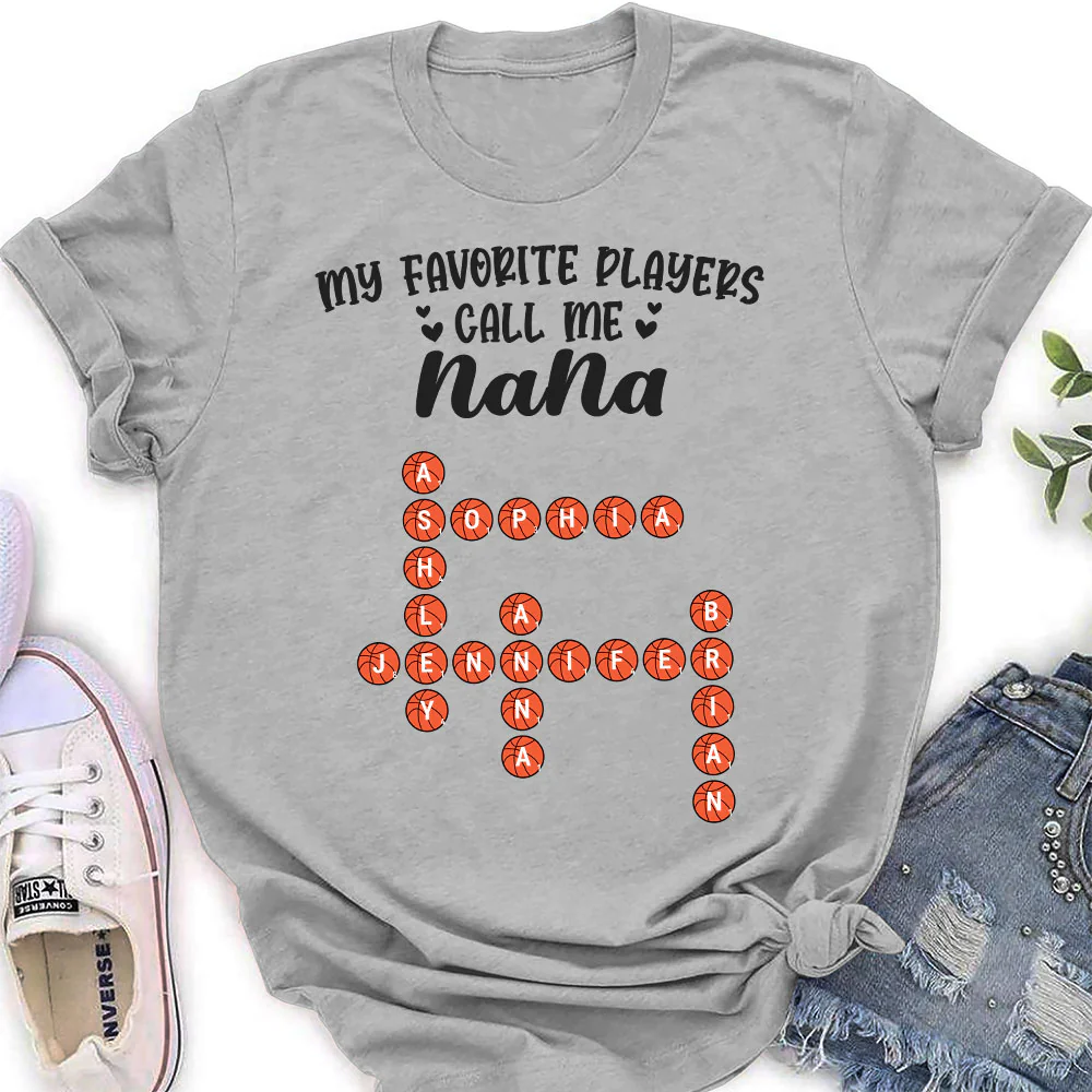 My Favorite Players Call Me Nana Crossword - Personalized Custom Shirt - Image 4