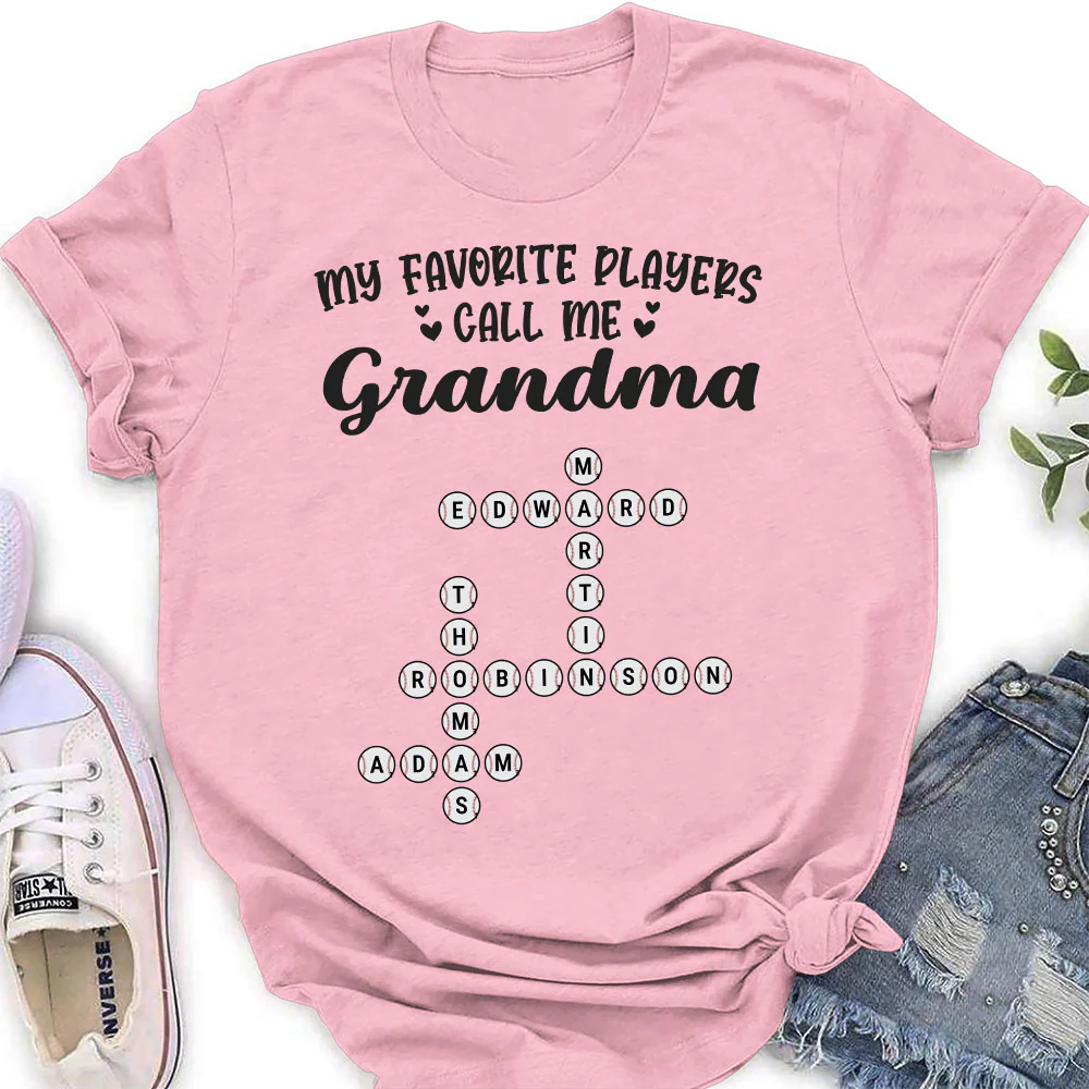 My Favorite Players Call Me Nana Crossword - Personalized Custom Shirt - Image 5