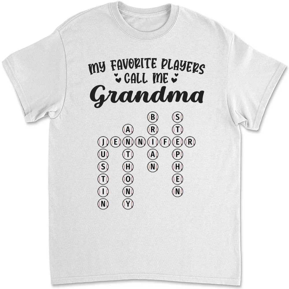 My Favorite Players Call Me Nana Crossword - Personalized Custom Shirt - Image 6