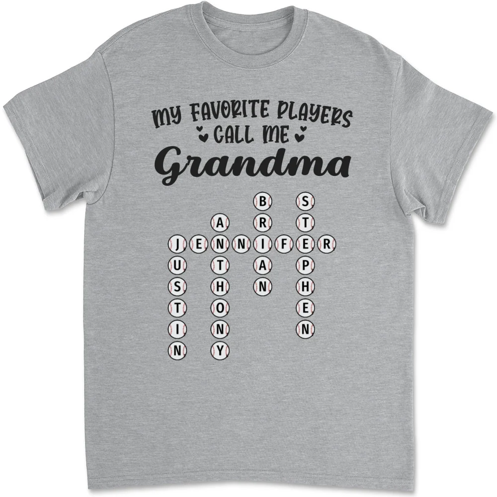 My Favorite Players Call Me Nana Crossword - Personalized Custom Shirt - Image 7