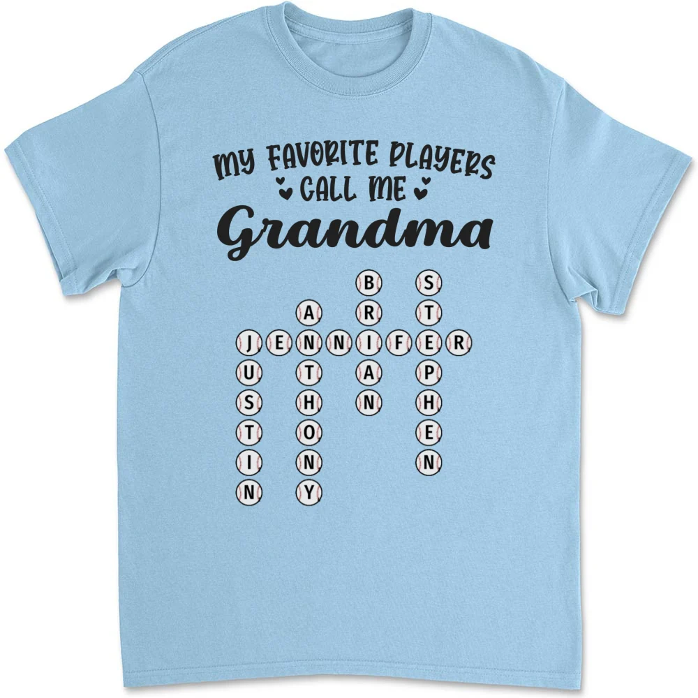 My Favorite Players Call Me Nana Crossword - Personalized Custom Shirt - Image 8