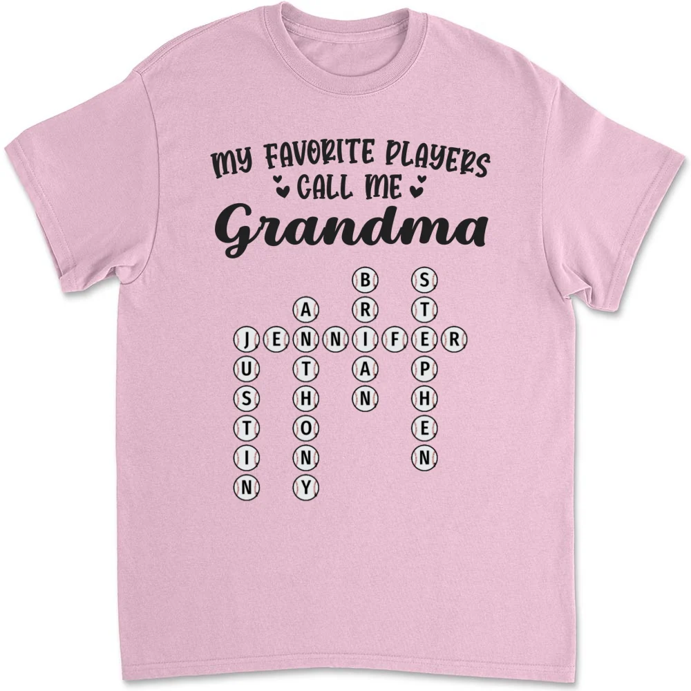 My Favorite Players Call Me Nana Crossword - Personalized Custom Shirt - Image 9