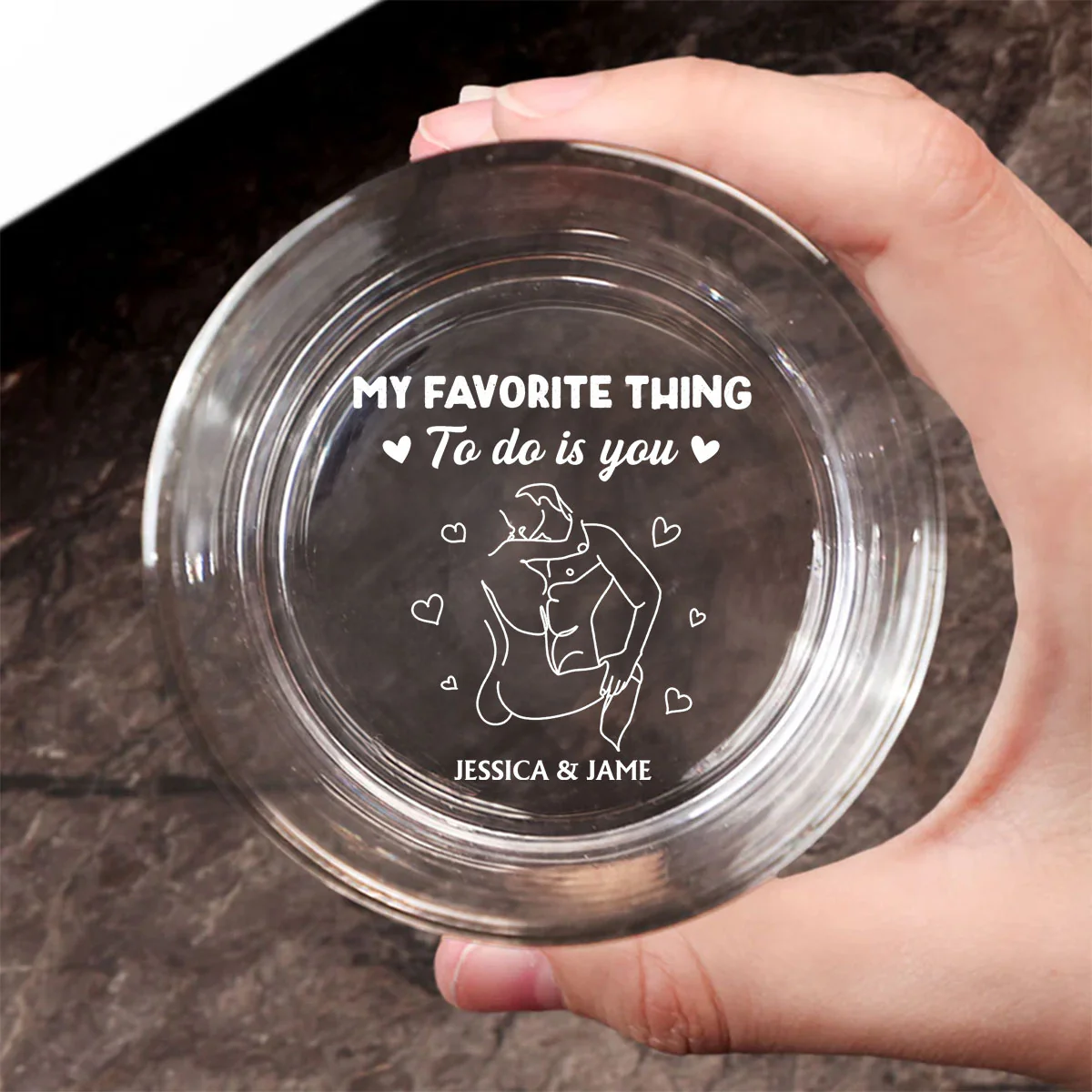 My Favorite Thing To Do - Personalized Custom Engraved Whiskey Glass
