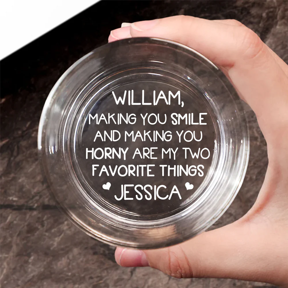 My Favorite Things - Personalized Custom Engraved Whiskey Glass