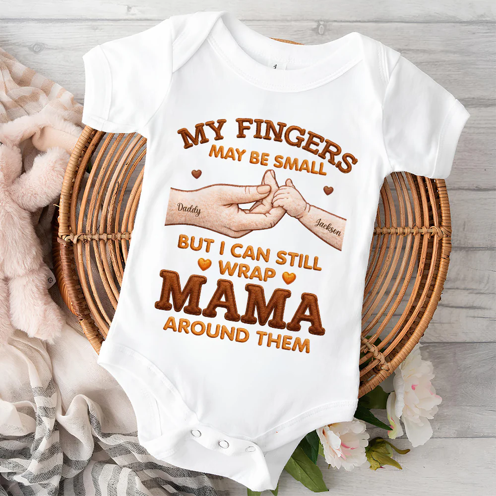 My Fingers Are Small - Personalized Custom Baby Onesie - Image 2