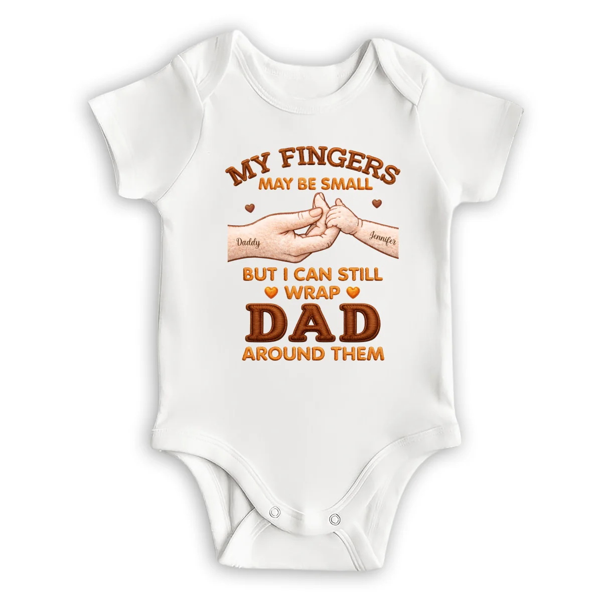 My Fingers Are Small - Personalized Custom Baby Onesie - Image 6