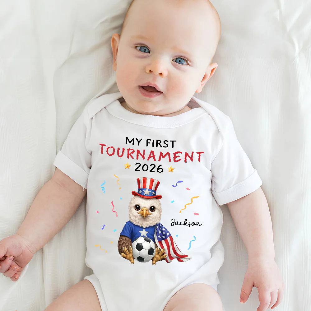 My First Tournament - Personalized Custom Baby Onesie - Image 5