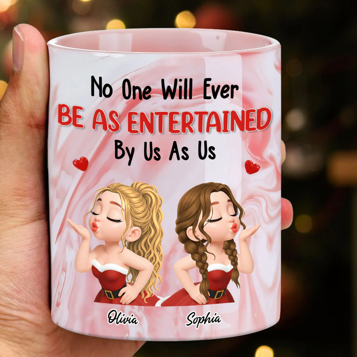 My Forever Goober - Personalized Custom Pink Marble Mug - Image 2