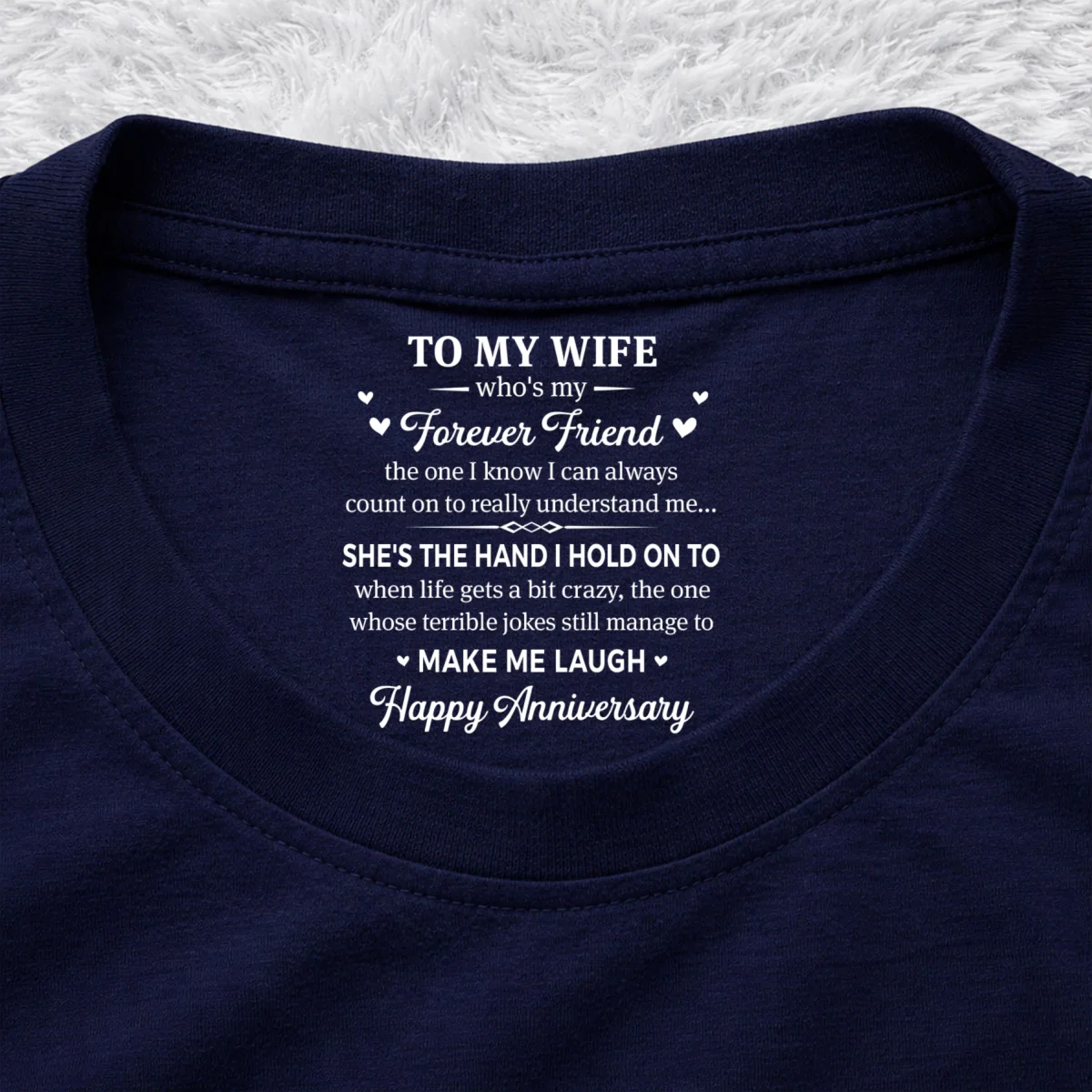 My Forever Love - Personalized Custom Inside Neck Print T-Shirt - Image 10