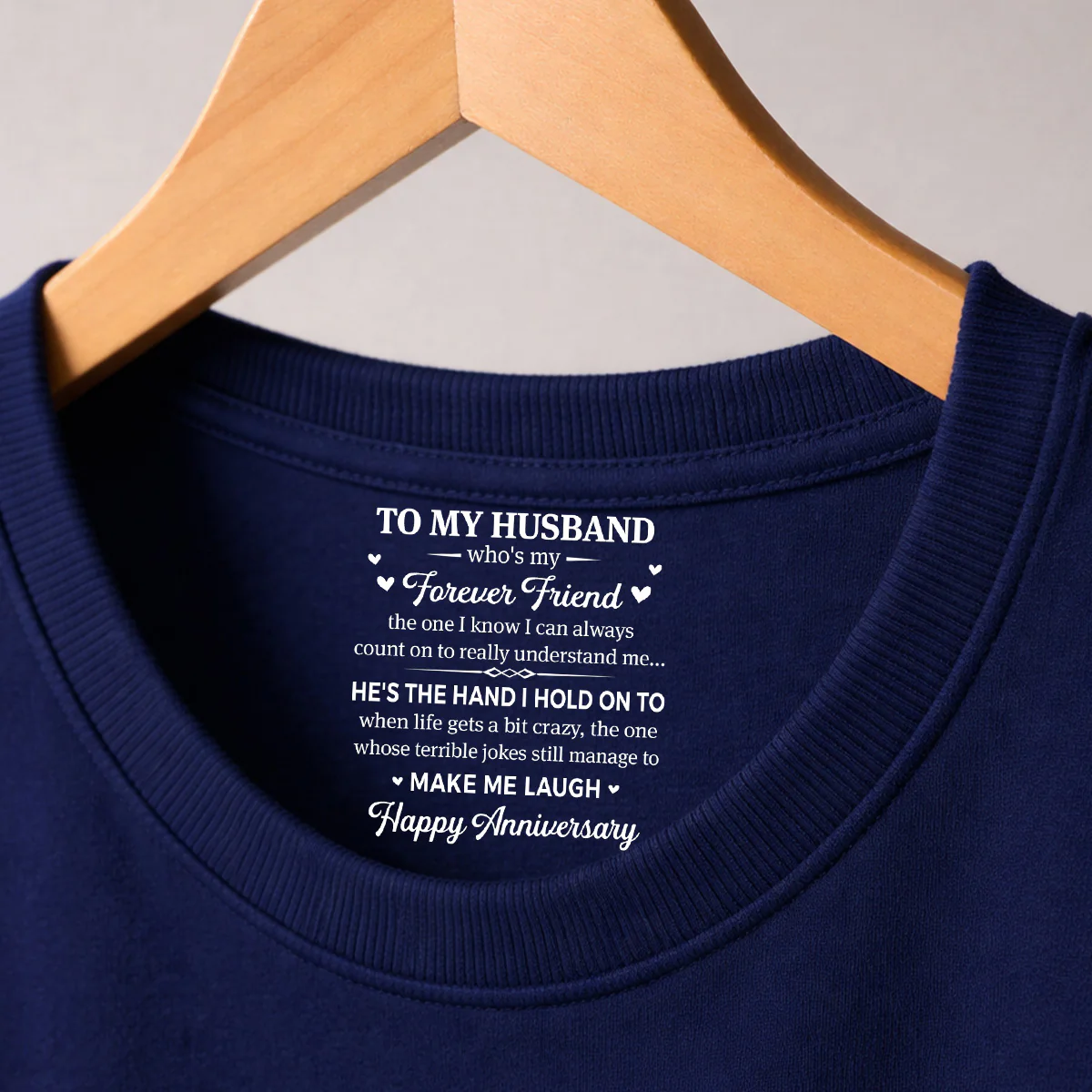 My Forever Love - Personalized Custom Inside Neck Print T-Shirt - Image 4