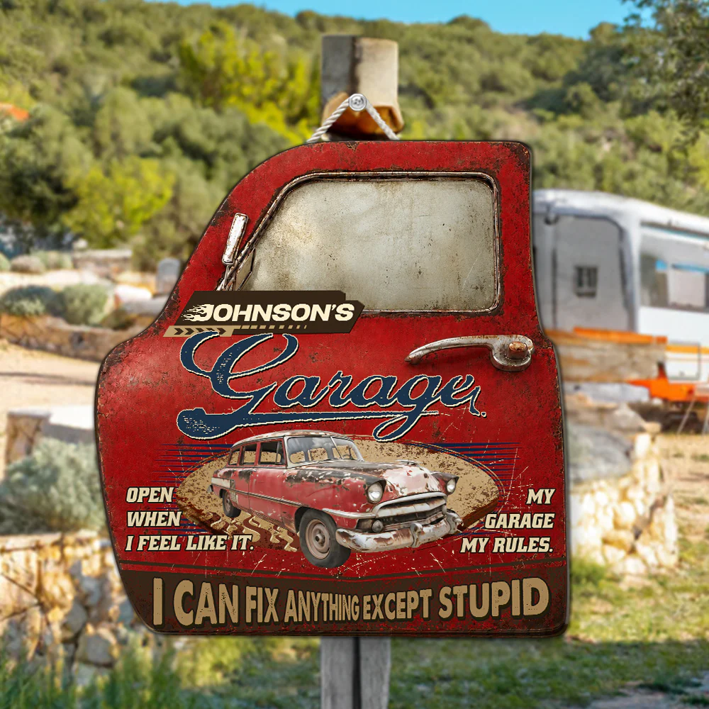My Garage My Rules - Personalized Custom 3D Effect Wood Sign - Image 2