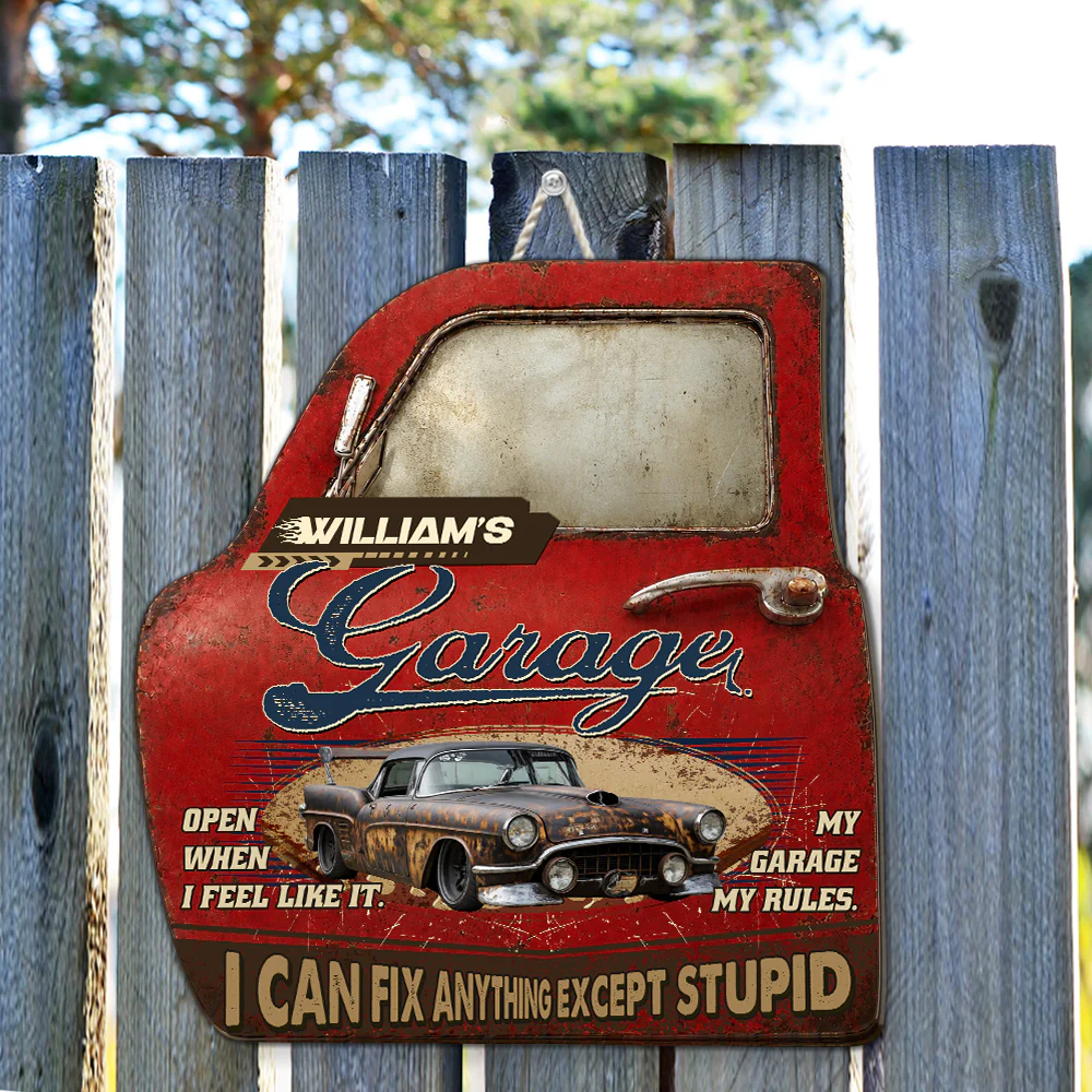 My Garage My Rules - Personalized Custom 3D Effect Wood Sign - Image 3