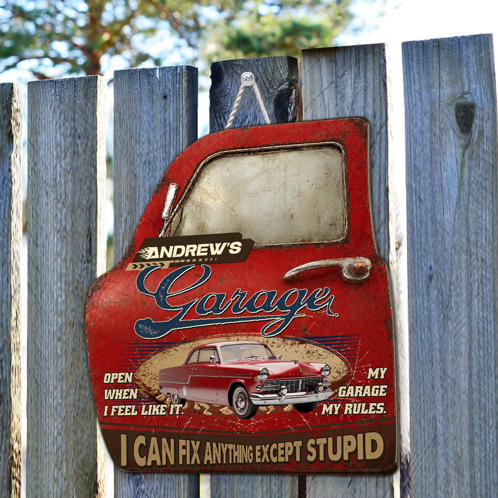My Garage My Rules - Personalized Custom 3D Effect Wood Sign - Image 4
