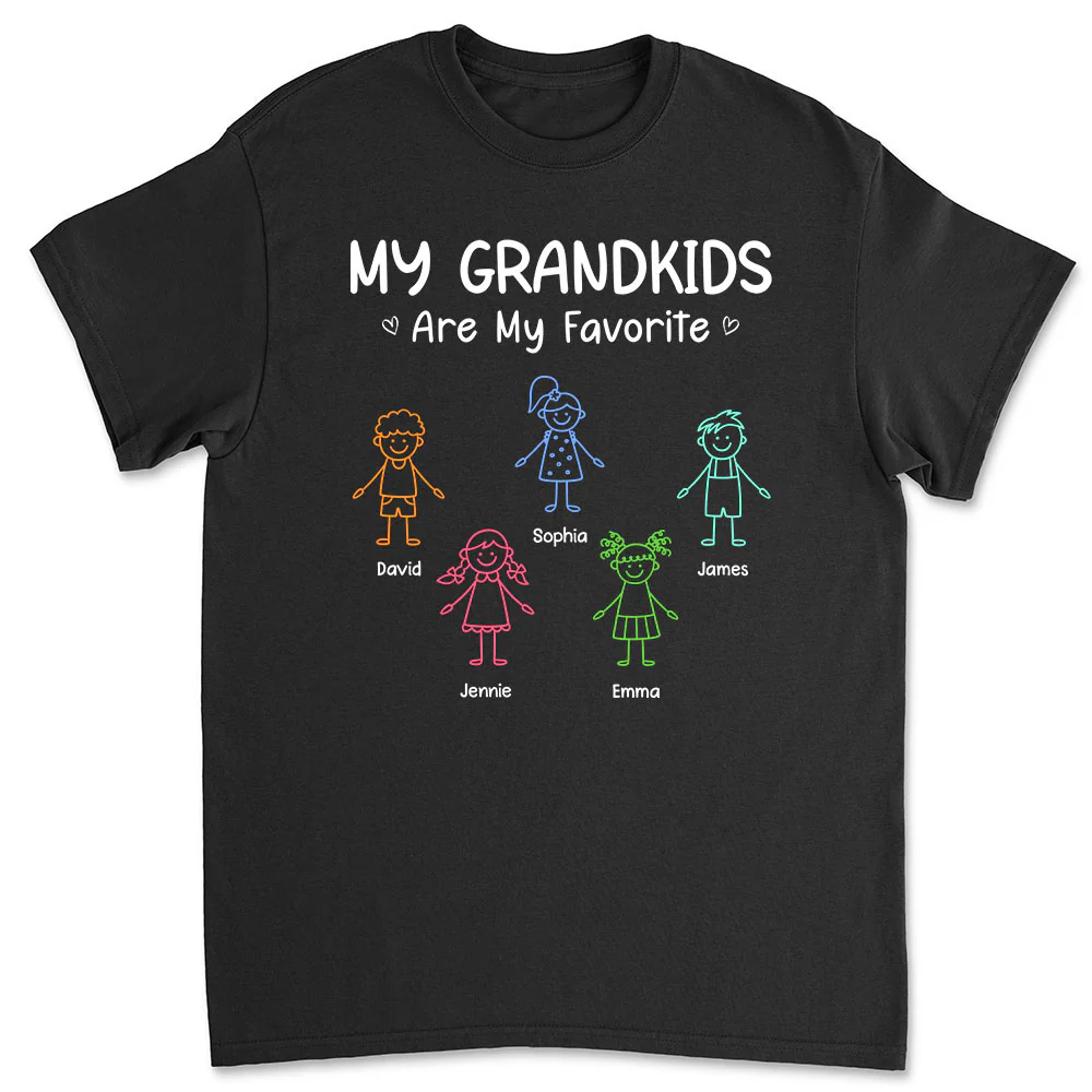 My Grandkids Are My Favorite - Personalized Custom Shirt