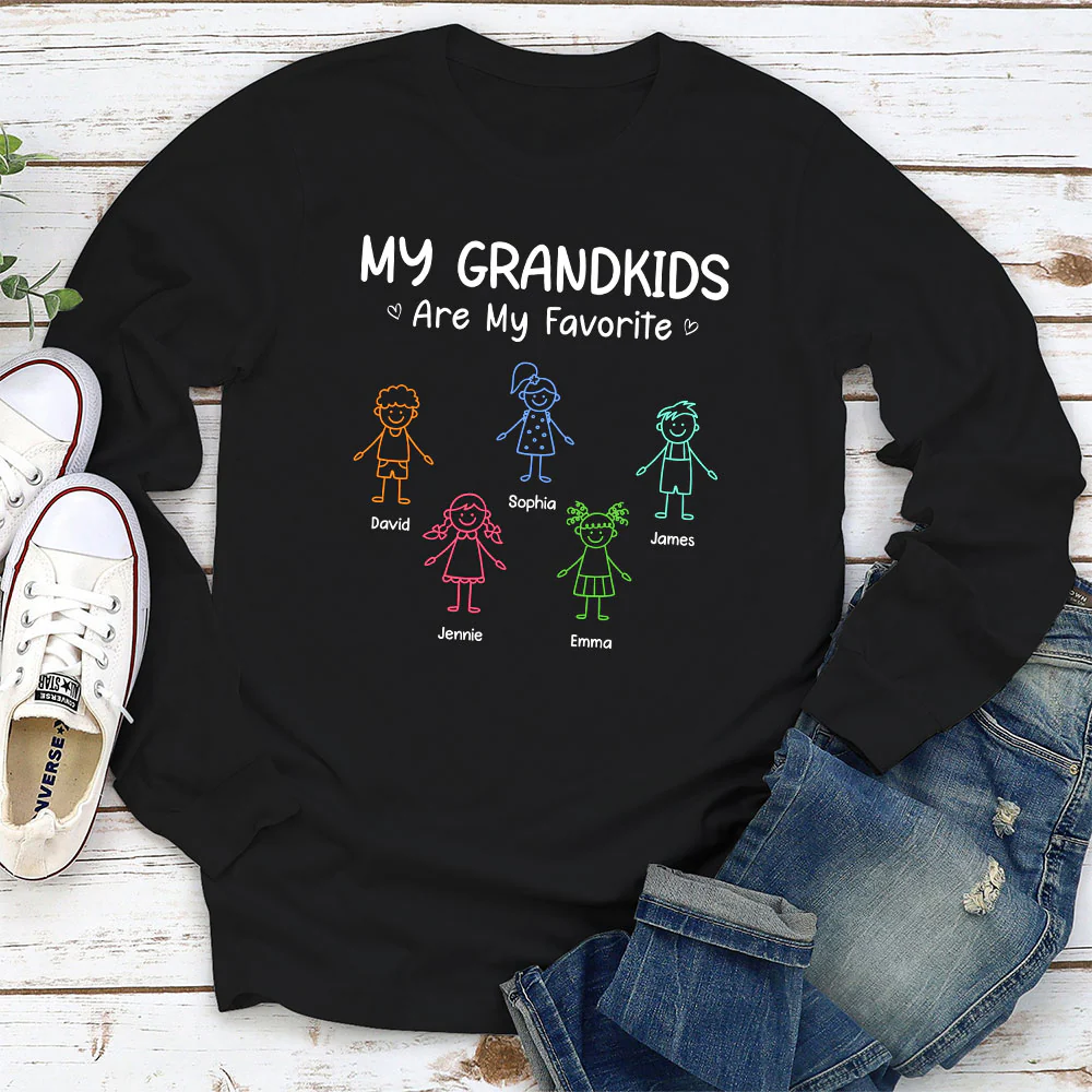 My Grandkids Are My Favorite - Personalized Custom Shirt - Image 4