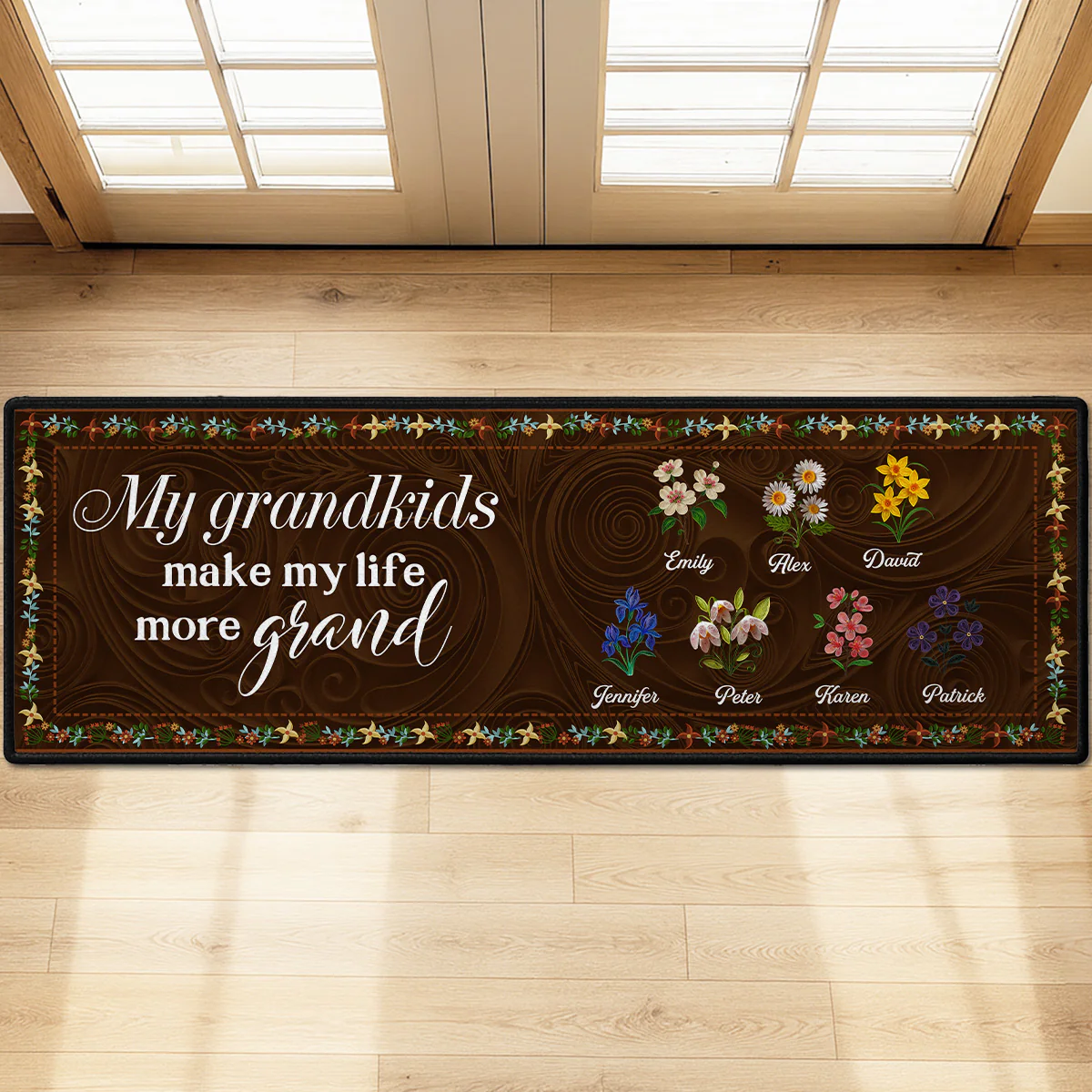 My Grandkids Make Life Grand - Personalized Custom Runner Rug - Image 6