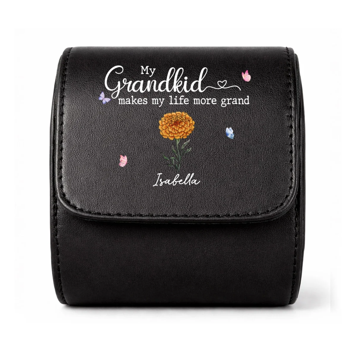 My Grandkids Make My Life More Grand - Personalized Custom Leather Watch Case - Image 7