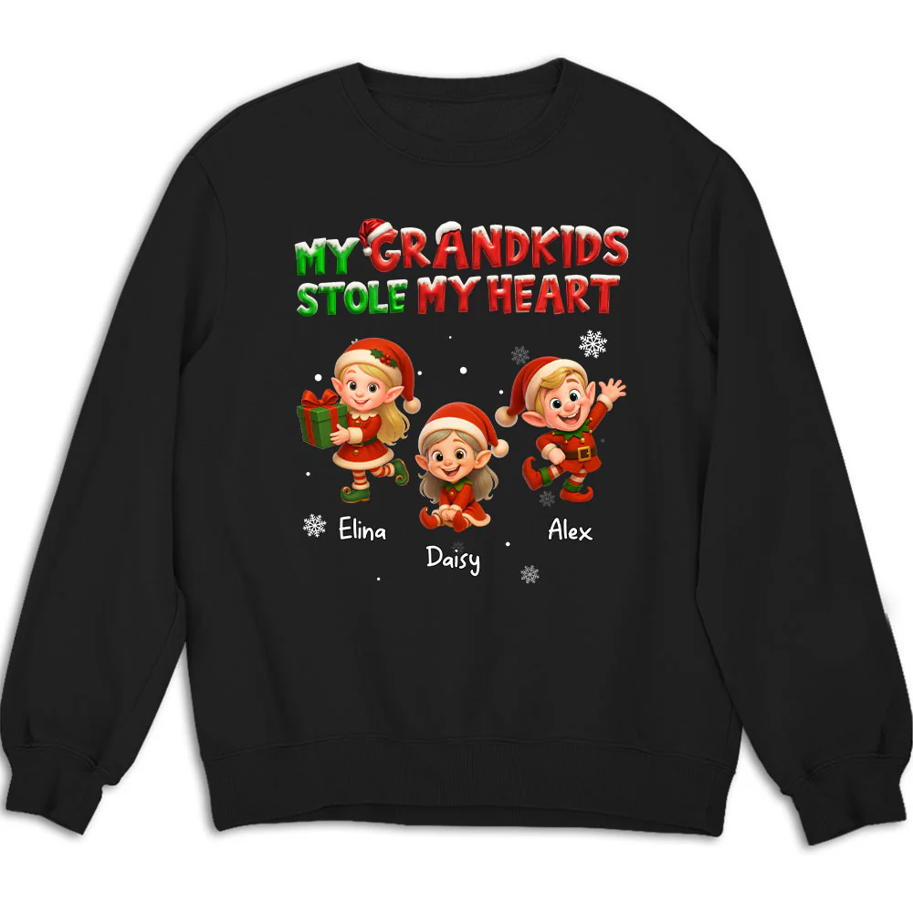 My Grandkids Stole My Heart - Personalized Custom Shirt - Image 3