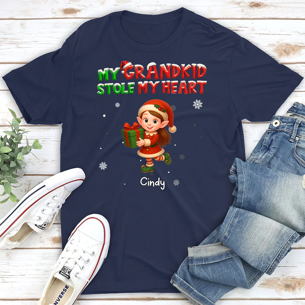 My Grandkids Stole My Heart - Personalized Custom Shirt - Image 5
