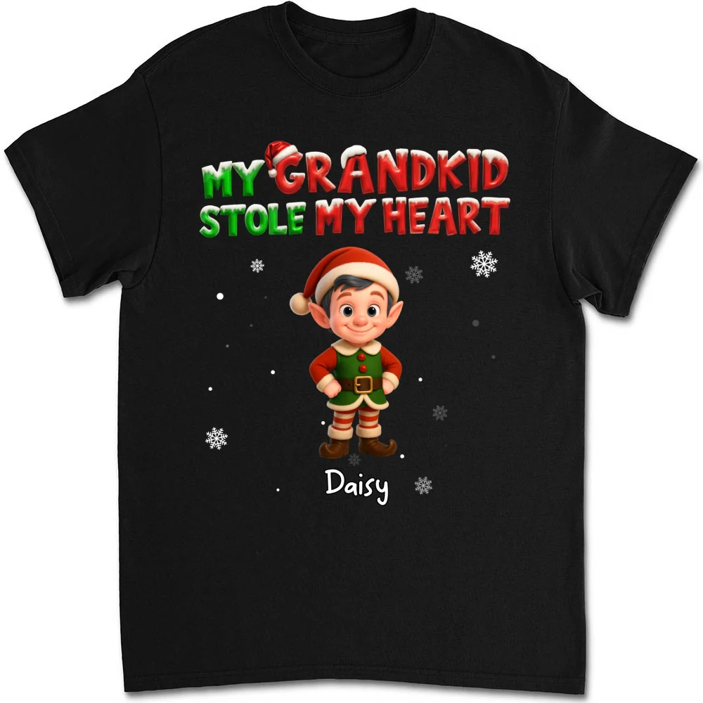 My Grandkids Stole My Heart - Personalized Custom Shirt - Image 7