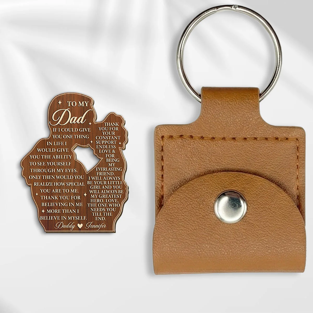 My Greatest Hero - Personalized Custom Wooden Pocket Hug