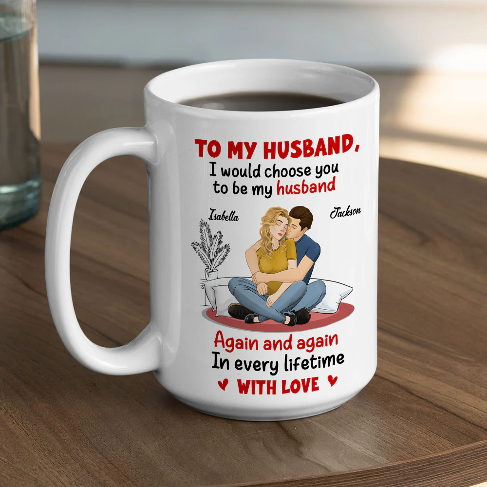 My Heart Repeats Your Name - Personalized Custom Coffee Mug - Image 4