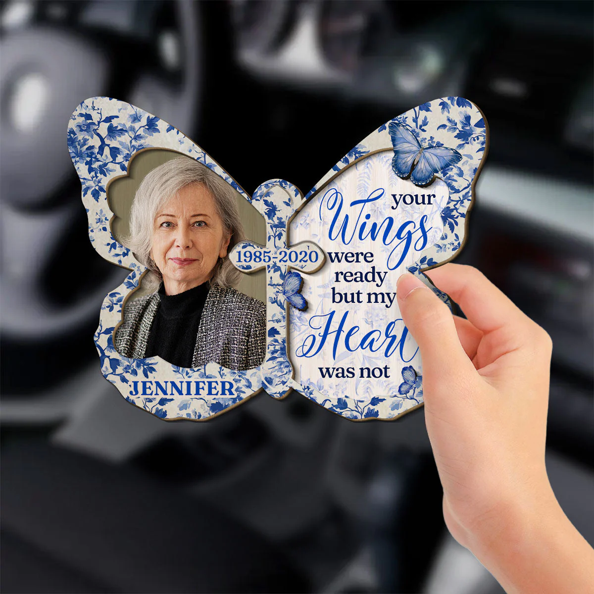 My Heart Was Not - Personalized Custom Car Visor Clip - Image 3