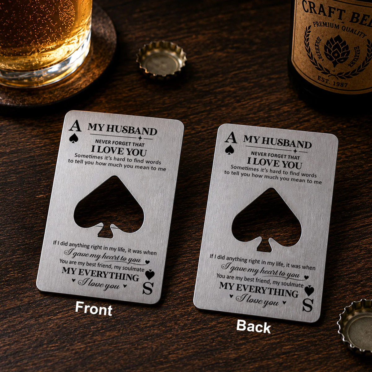 My Husband - Personalized Custom Ace Of Spades Bottle Opener - Image 6