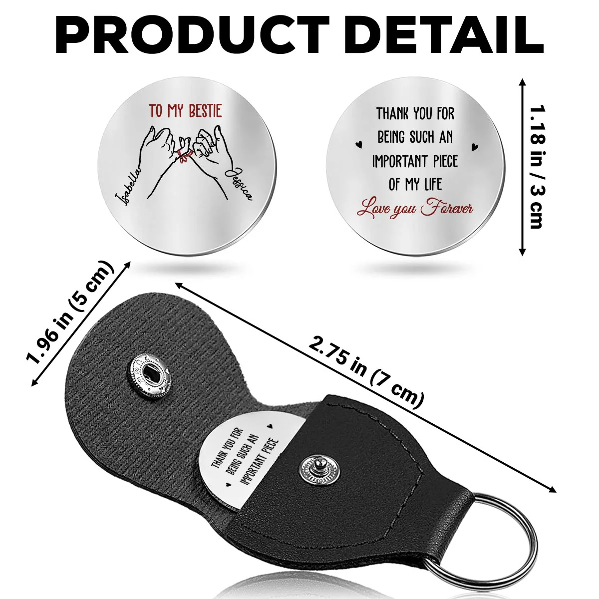 My Important Piece - Personalized Custom Pocket Hug - Image 5