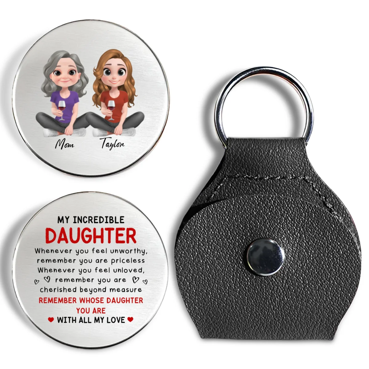 My Incredible Daughter - Personalized Custom Pocket Hug - Image 6