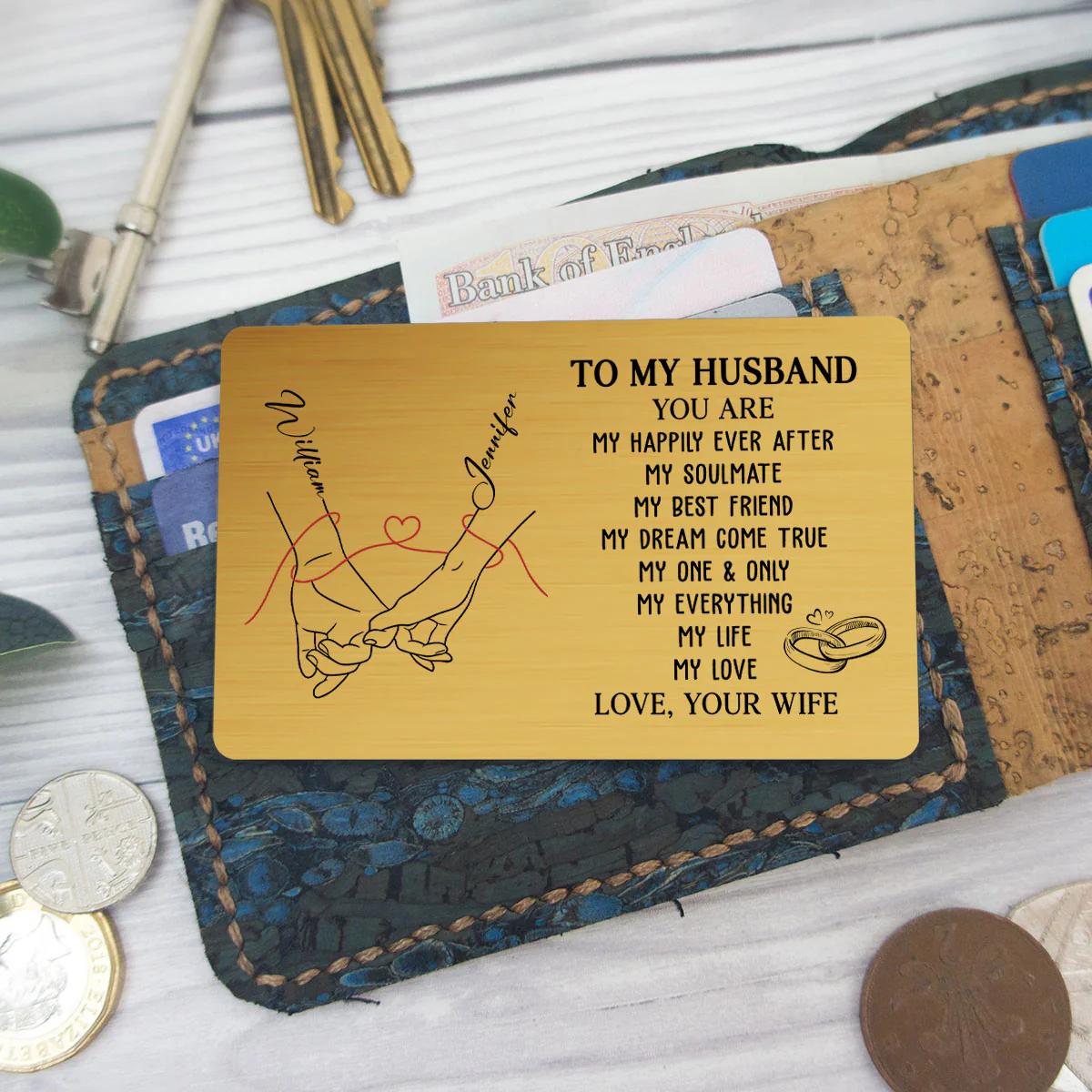 My Life My Love - Personalized Custom Wallet Card - Image 6