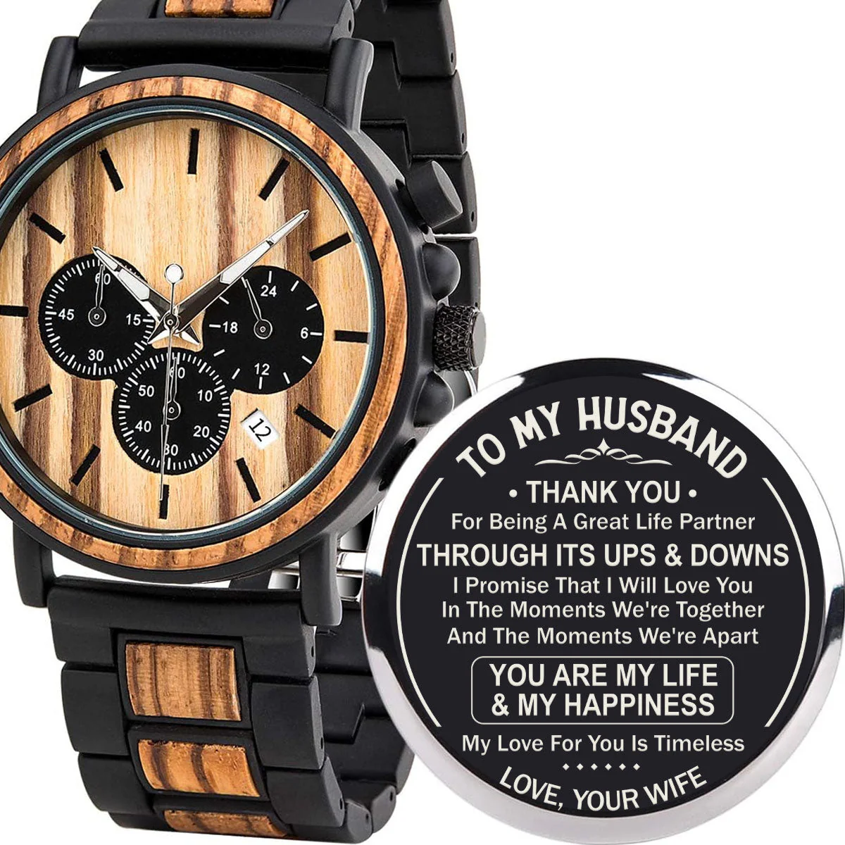 My Love For You Is Timeless - Personalized Engraved Wooden Watches GP009 - Image 3
