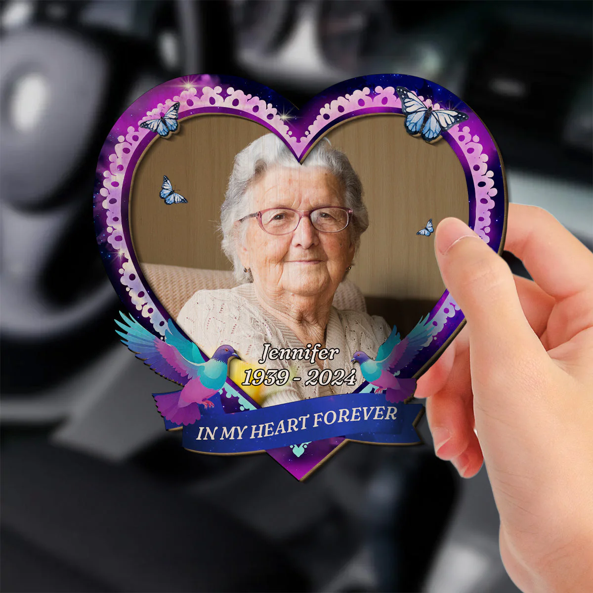 My Love Is In Heaven - Personalized Custom Car Visor Clip - Image 2