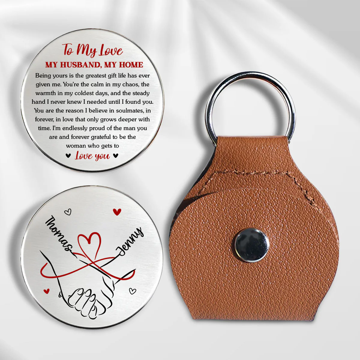 My Love My Husband My Home - Personalized Custom Pocket Hug