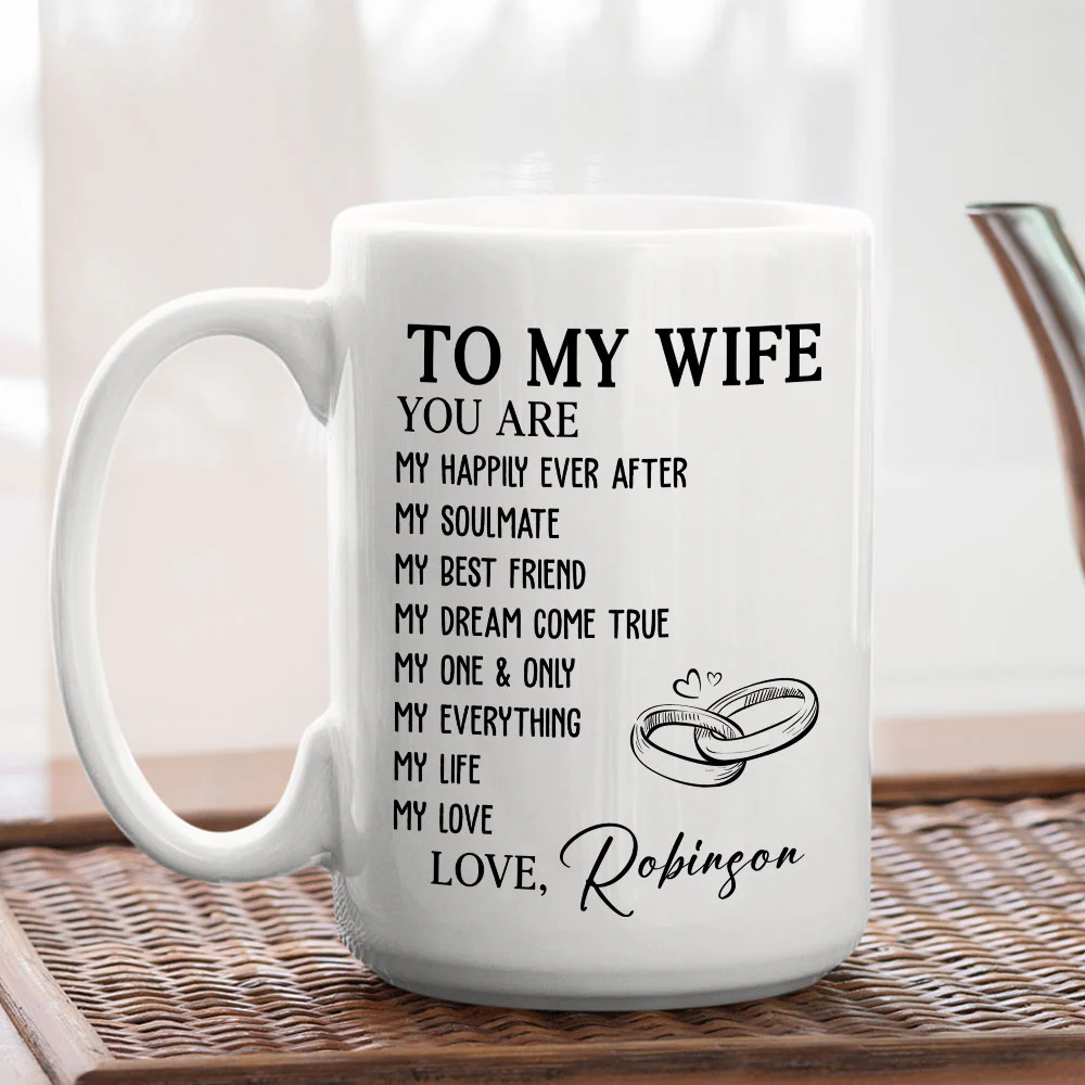My Love My Life - Personalized Custom Coffee Mug - Image 4