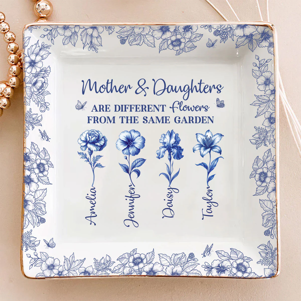 My Lovely Garden - Personalized Custom Jewelry Dish