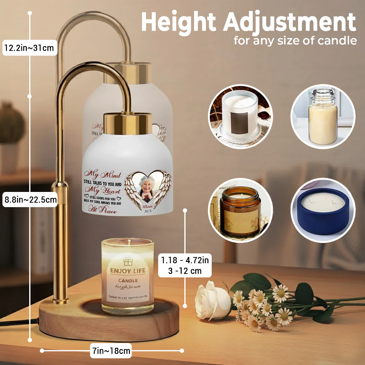 My Mind My Heart - Personalized Custom Candle Warmer Lamp - Image 3