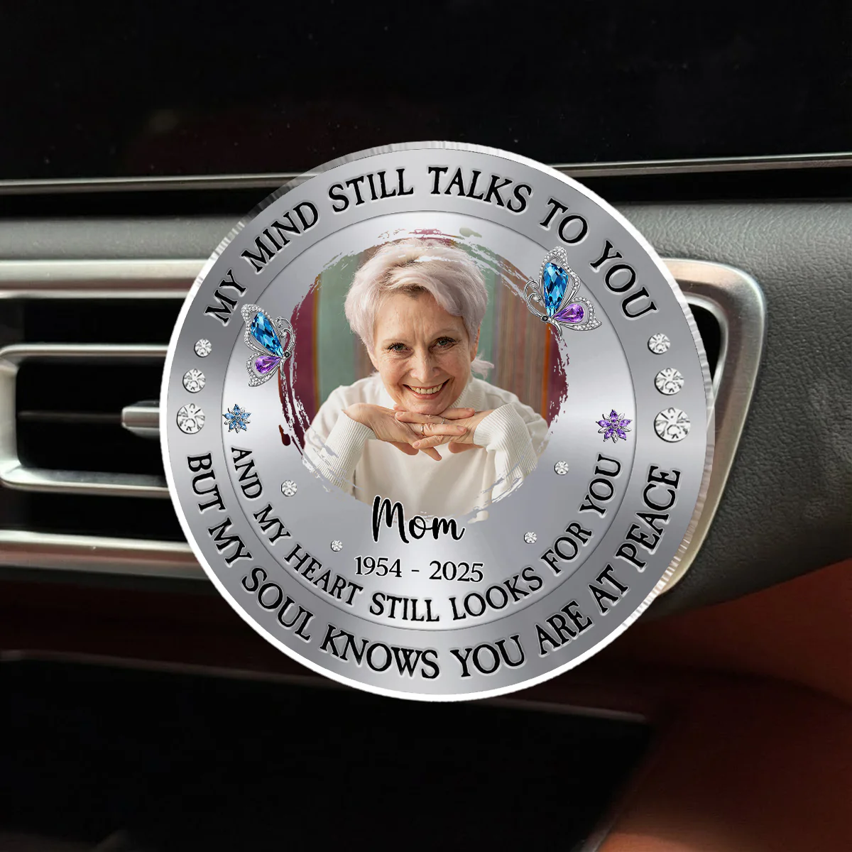 My Mind Still Talks To You - Personalized Custom 3D Effect Car Vent Clip - Image 2