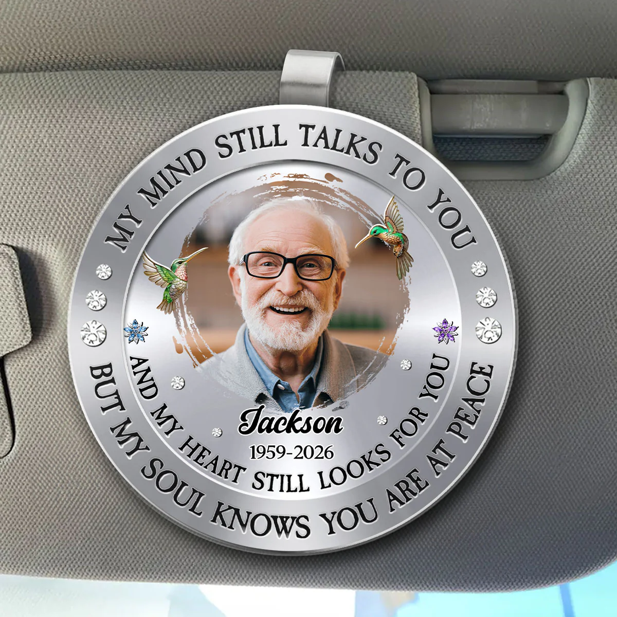 My Mind Still Talks To You - Personalized Custom Acrylic Car Visor Clip