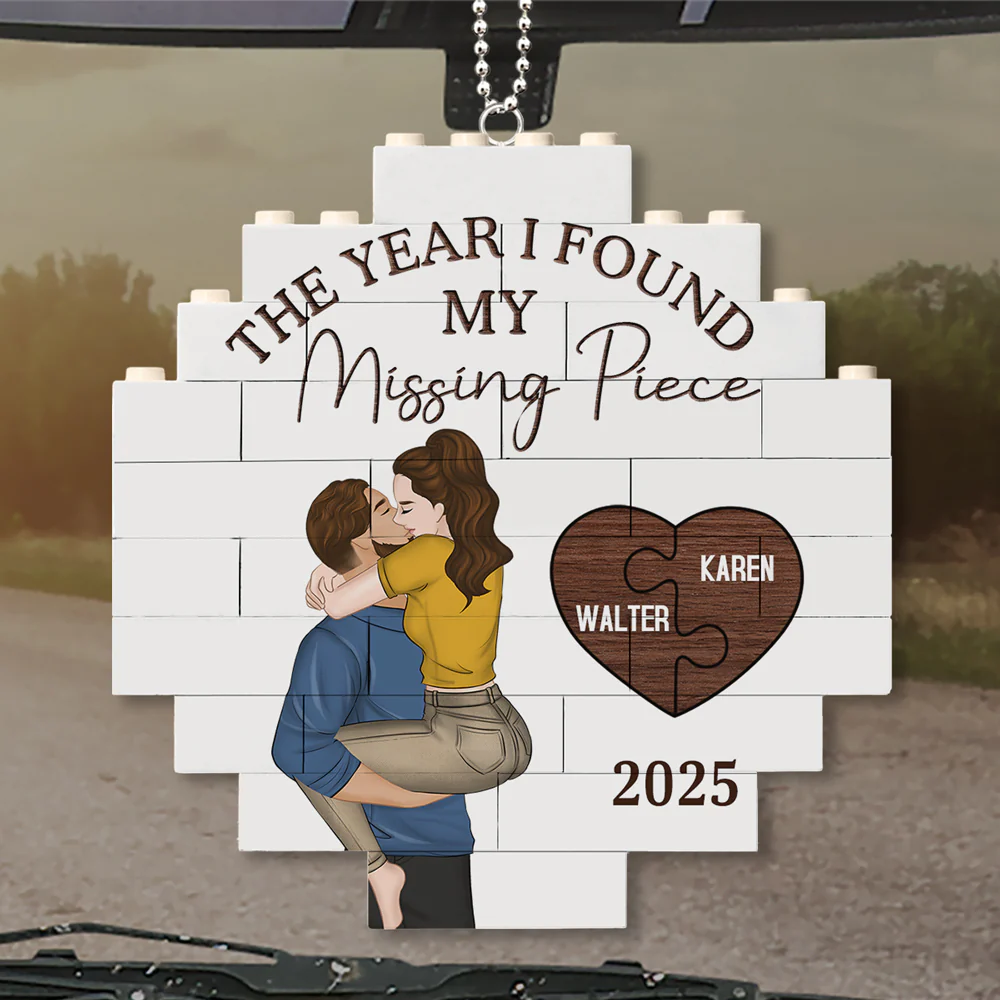 My Missing Piece - Personalized Custom Puzzle Car Ornament - Image 3